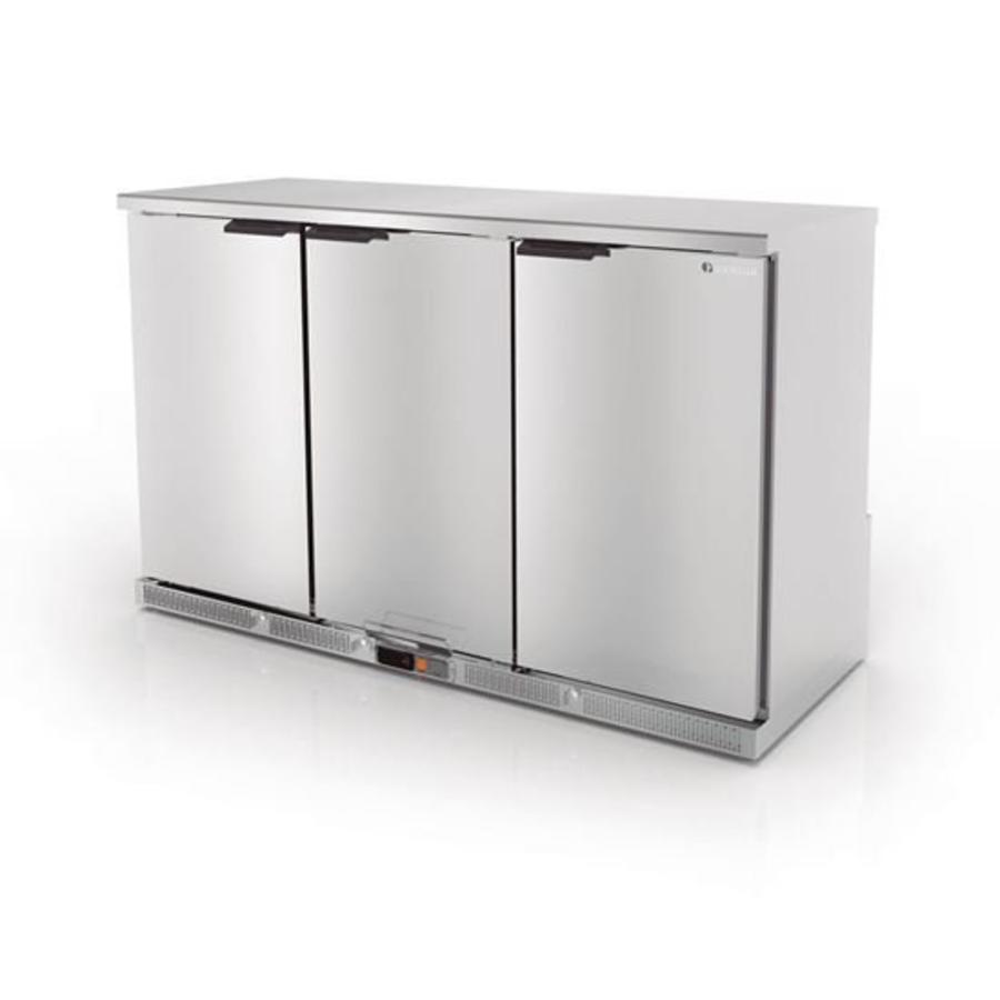 Back bar | forced refrigerator| stainless steel | 3 doors