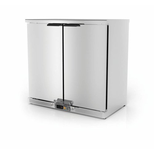  Coreco Back bar | Forced Fridge | stainless steel | 2 doors 