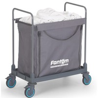Chariot porte-sacs à linge | Célibataire | Acier inoxydable