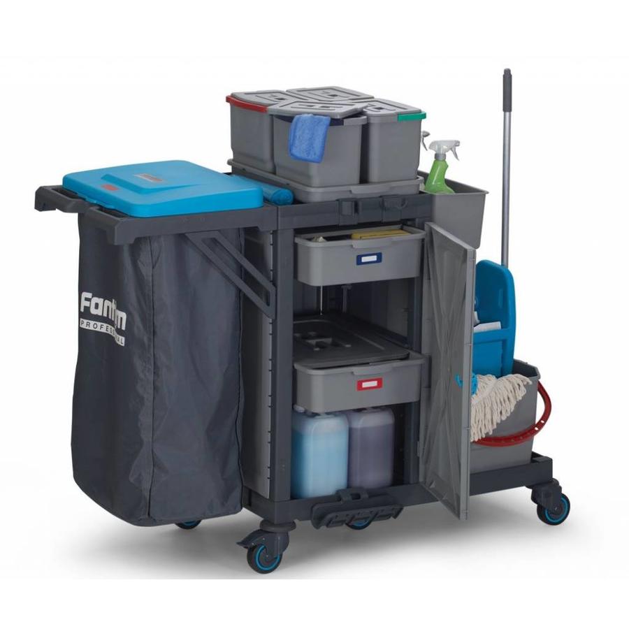 Chariot de nettoyage| plastique| Professionnel | sac poubelle