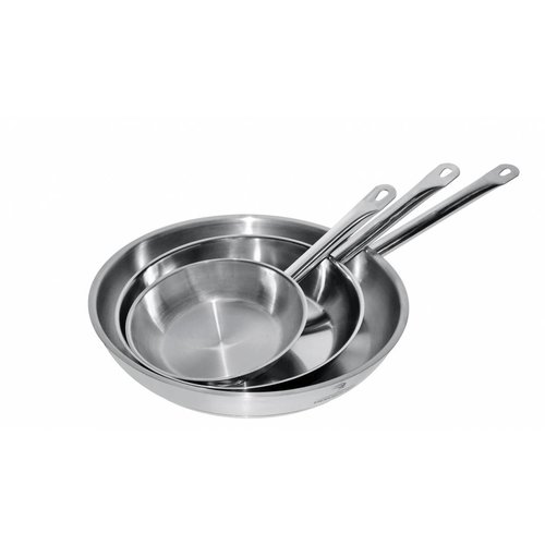  HorecaTraders frying pan | stainless steel | 3 sizes 
