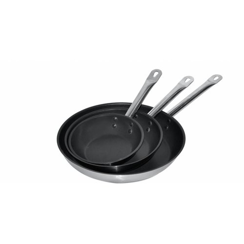  Combisteel poêle à frire | acier inoxydable | Téflon | 3 formats 