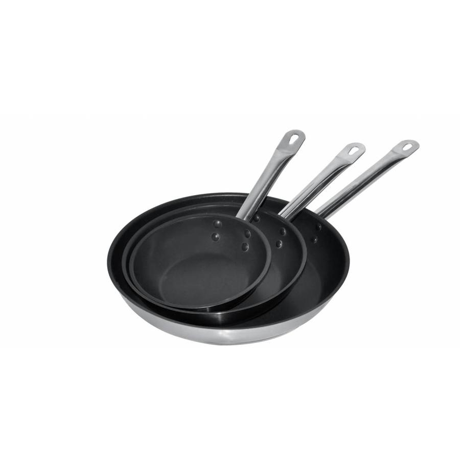 frying pan Stainless steel | Teflon | 3 formats