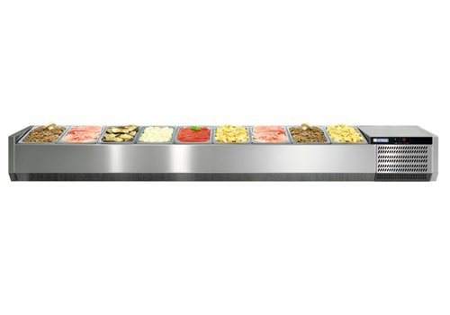  Afinox Display case including open construction for 12x 1/3 GN containers 