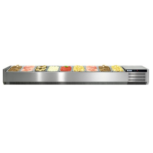  Afinox Display case including open construction for 12x 1/3 GN containers 