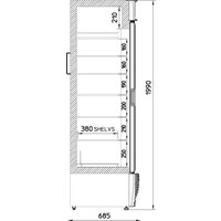 Gefrierschrank statisch | Glastür | R290 (Linkshänder)