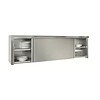 HorecaTraders Wall cabinet with sliding doors stainless steel 304L | 20x47x56