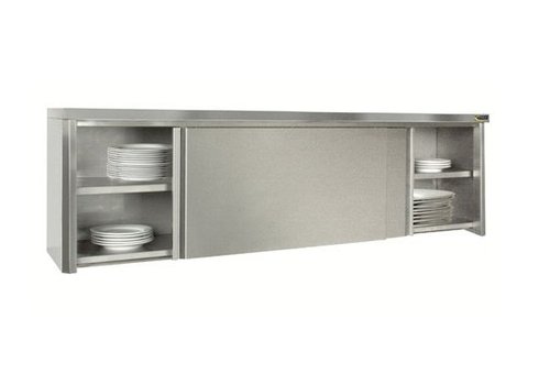  HorecaTraders Wandkast met schuifdeuren RVS 304L | 20x47x56 