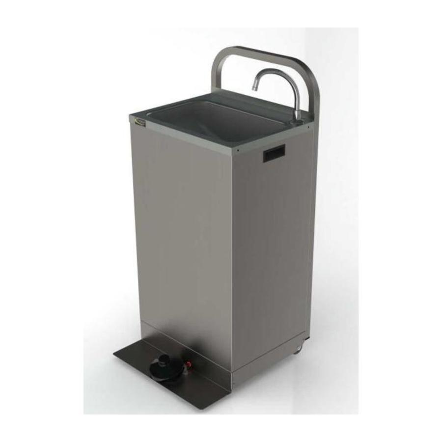 Mobile Wash Basin with Foot Control with 2 x 13 liter jerry cans