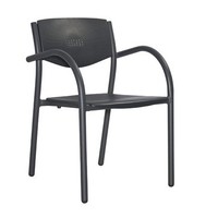 chaise de patio gris/noir (8 pièces)