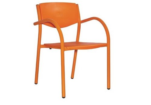  HorecaTraders patio chair orange (8 pieces) 