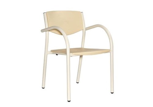  HorecaTraders Terrassenstuhl beige (8 Stück) 