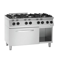 Cuisinière à gaz avec four électrique | 6 brûleurs