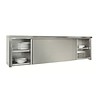 HorecaTraders Hängeschrank mit Schiebetüren Edelstahl 304L | 22x47x56