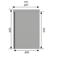 Hängeschrank mit Schiebetüren Edelstahl 304L | 22x47x56