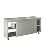 HorecaTraders Wall cabinet with sliding doors stainless steel | 220x70cm