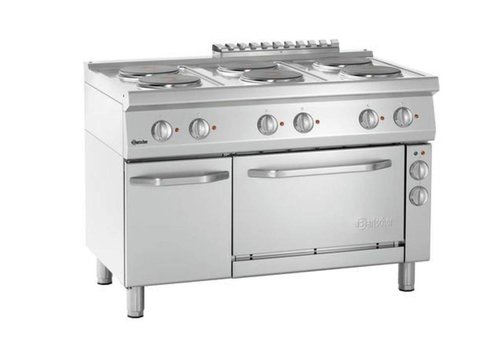  Bartscher Cuisinière électrique avec 6 plaques de cuisson et four électrique 1/1 GN 
