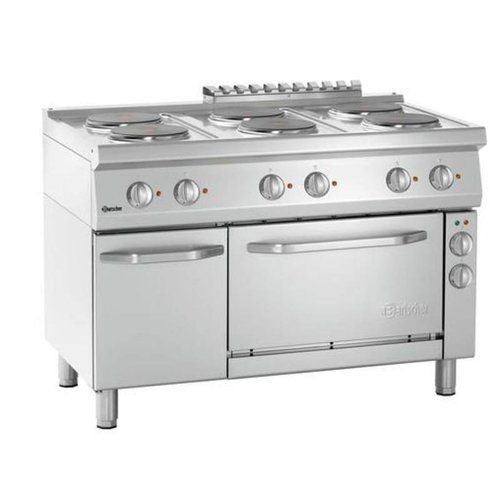  Bartscher Cuisinière électrique avec 6 plaques de cuisson et four électrique 1/1 GN 