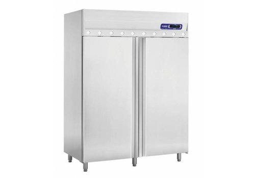  HorecaTraders réfrigérateur | acier inoxydable | 2 portes | 1405 litres 