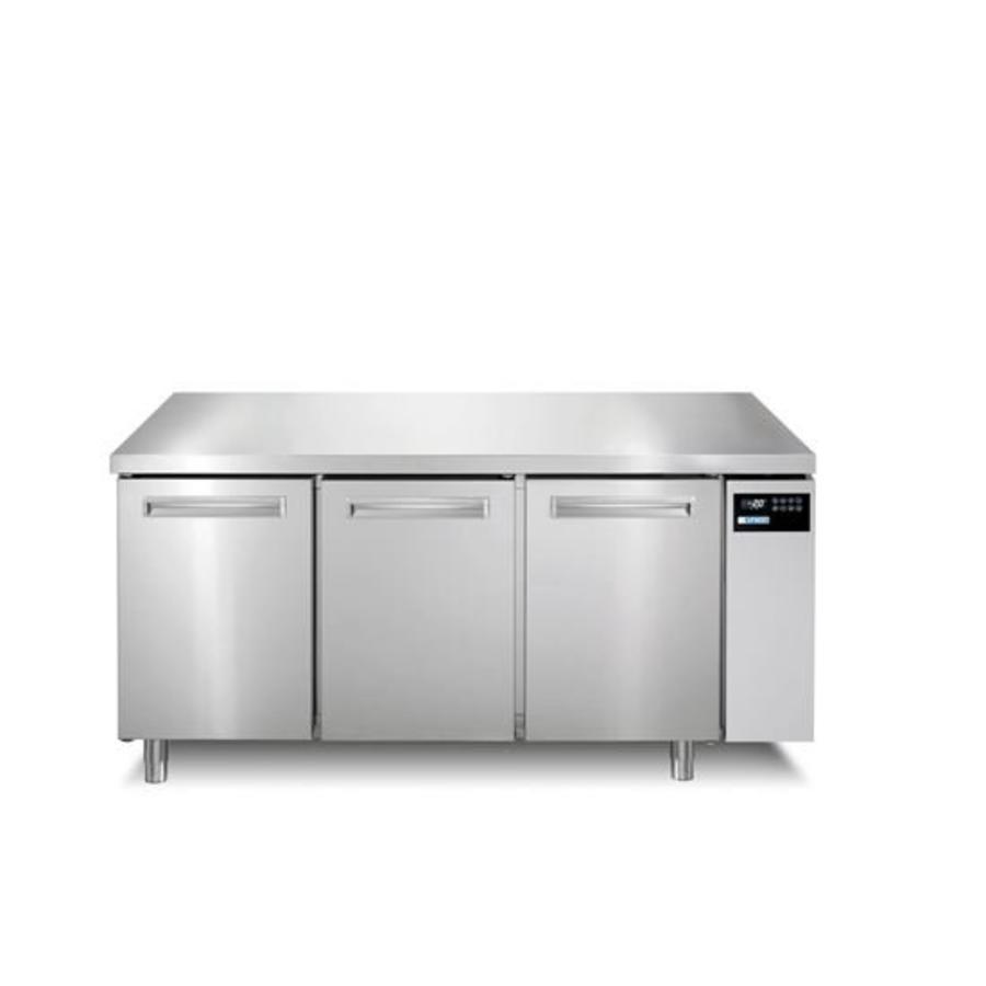 Spring Refrigerated Workbench Stainless Steel 3 Doors | 164x70x90 CM