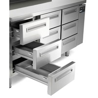 Établi réfrigéré Spring en acier inoxydable 3 portes | 164x70x90 CM