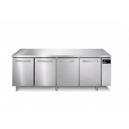  Afinox Spring Refrigerated Workbench Stainless Steel 4 Doors | 242x80x90CM 