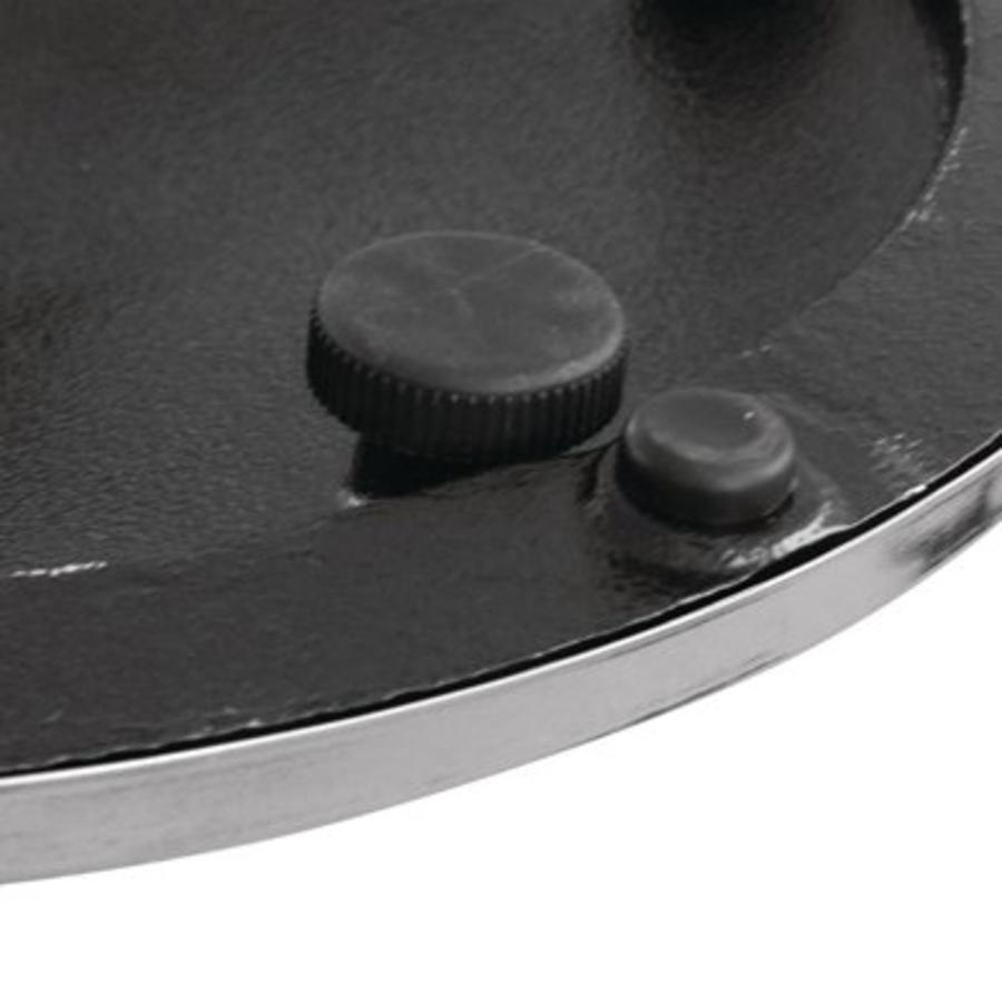 Base de table chromée - hauteur 43 cm