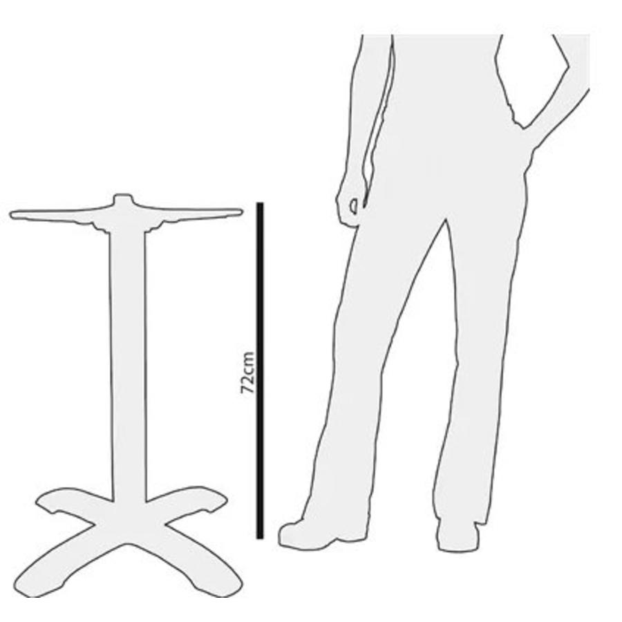 Base de table chromée - hauteur 43 cm
