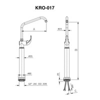 High Crane | 29cm Swivel Spout | 1 handle