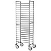 HorecaTraders Stainless steel transport trolley 15 x GN 1/1 | 53 x 32.5 cm