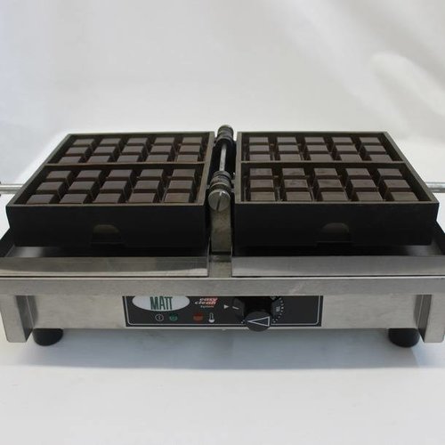  HorecaTraders Gaufrier simple | 3x5 gaufres de Bruxelles | 440x260x150 mm 