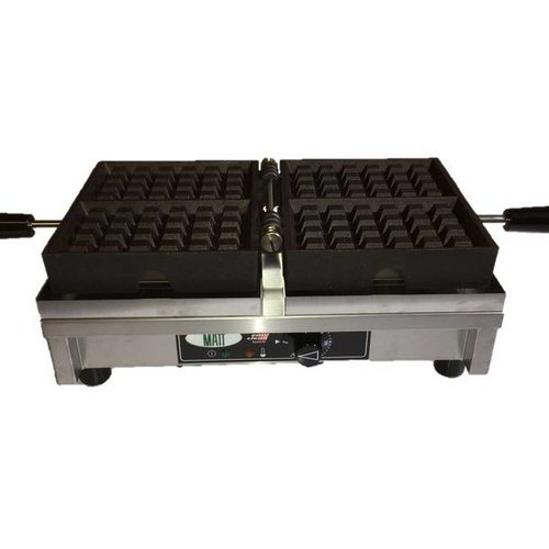  HorecaTraders Enkel wafelijzer | 4x6 Brusselse wafels | 440x260x150 mm 