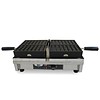 HorecaTraders Single waffle iron 4x7 Liège waffles | 440x260x150 mm