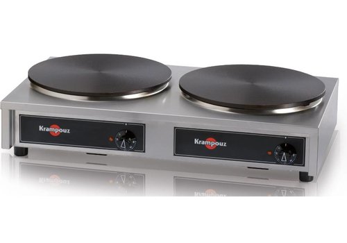  Krampouz Crêpes 2 plaques de cuisson rondes | 3-4 heures d'utilisation | 230 volts 