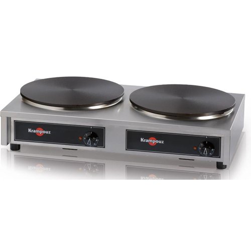  Krampouz Crêpes 2 plaques de cuisson rondes | 3-4 heures d'utilisation | 230 volts 