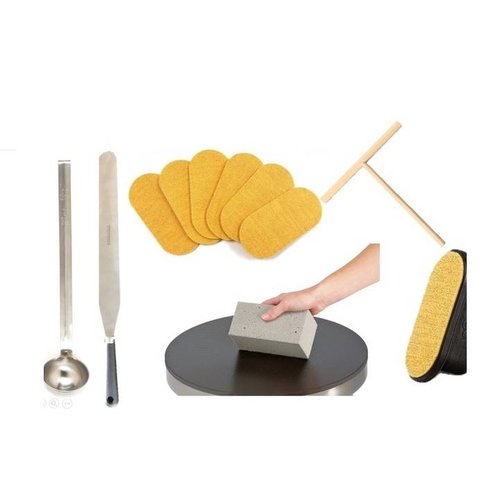  HorecaTraders Professionelles Crêpe-Pfannen-Zubehör 