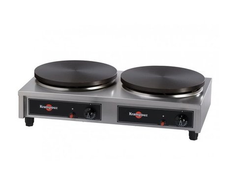  Krampouz Crêpière à gaz | Extérieur rectangulaire | 2x 6000W 