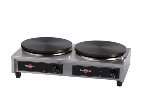  Krampouz Gas crepes bakplaat | Rechthoekige buitenkant | 2x 6000W 