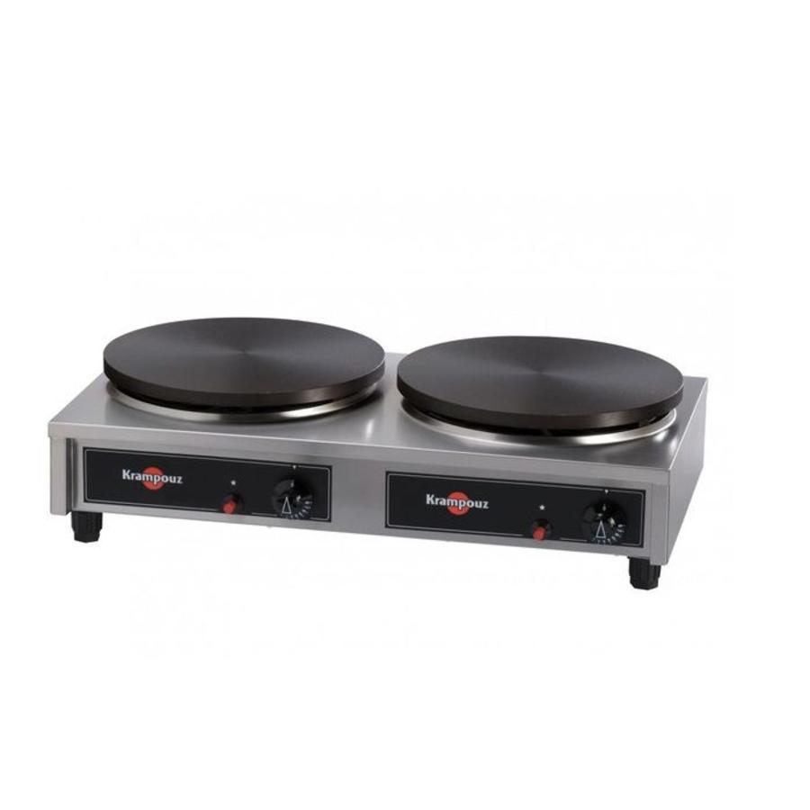 Crepes Bakplaat | Rechthoekige buitenkant | 2x 6000W