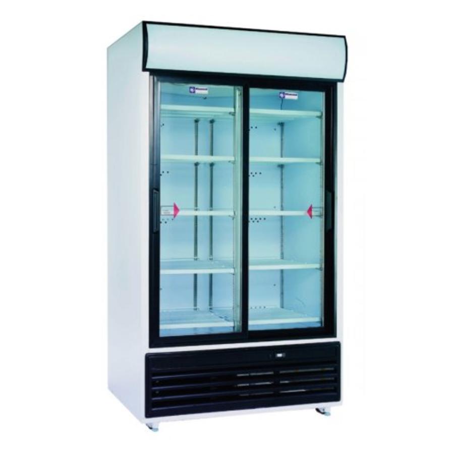 Kühlvitrine | Weiß | 875 Liter | Glastür
