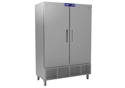  HorecaTraders Professioneller Kühlschrank | Edelstahl | 2 Türen | 1100 Liter 