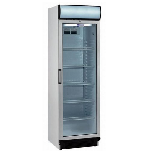  HorecaTraders Fridge | glass door | 382 Liters | 59.5 x 64 x 198 cm 