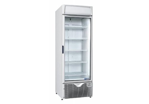  HorecaTraders Refrigerator with Glass Door| Counterclockwise rotation | Adjustable Grilles | 475 liters 