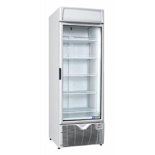  HorecaTraders Glass Door Refrigerator | Left Hinged | Adjustable Shelves | 475 Liters 