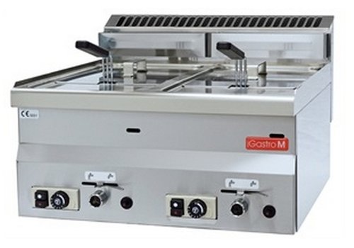  Gastro-M friteuse à gaz 2x 8 litres | version gaz naturel 