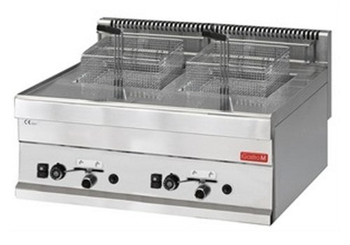  Gastro-M Friteuse version gaz 8 + 8 litres 