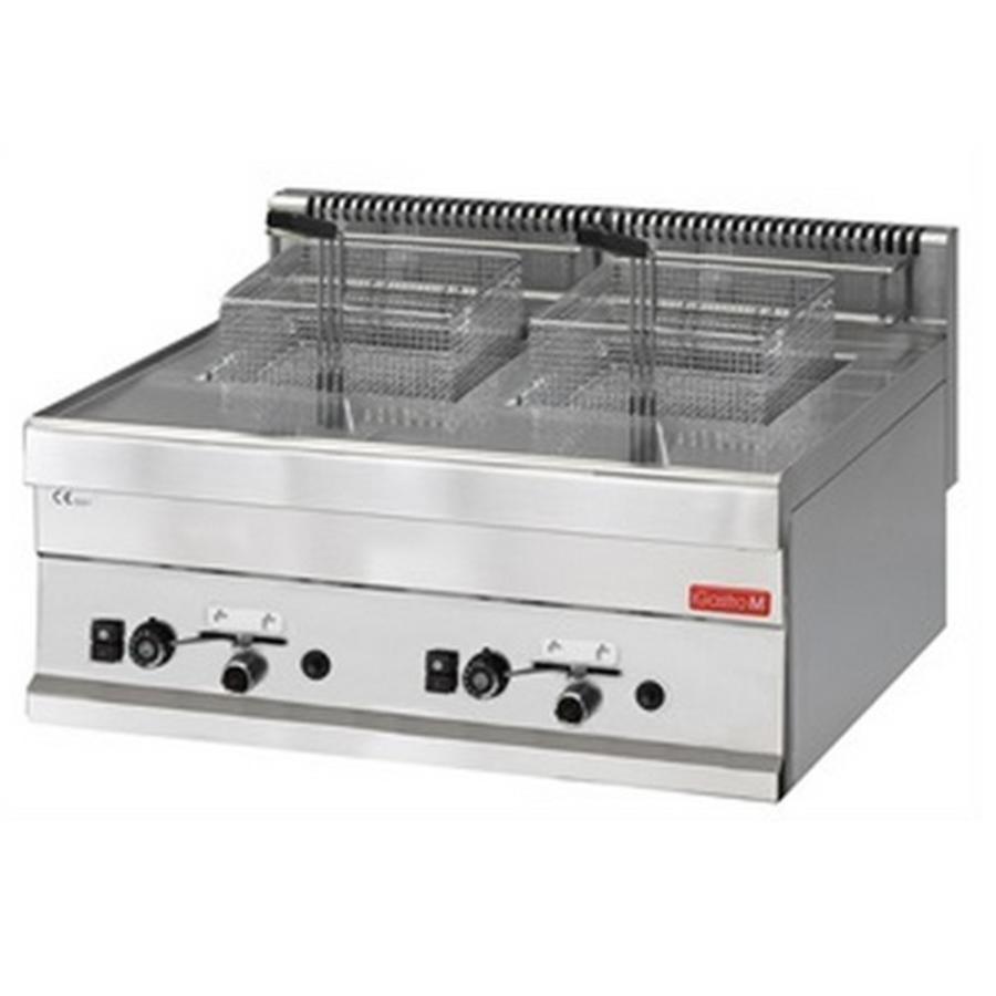 Friteuse à gaz version 8 + 8 litres