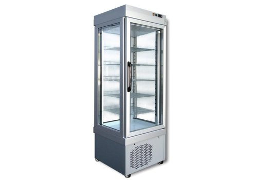  HorecaTraders Gebäckvitrine Glas | 4 Seiten Glas 