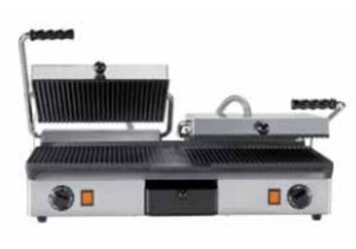  Milan Toast CONTACT GRILL CAST IRON - DOUBLE| Smooth+ribbed and Ribbed+ribbed 