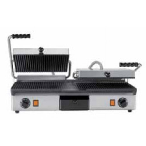  Milan Toast CONTACT GRILL CAST IRON - DOUBLE| Smooth+ribbed and Ribbed+ribbed 